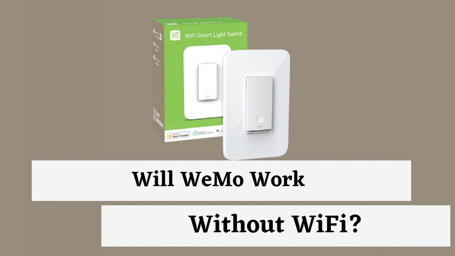 Will WeMo Work Without WiFi?